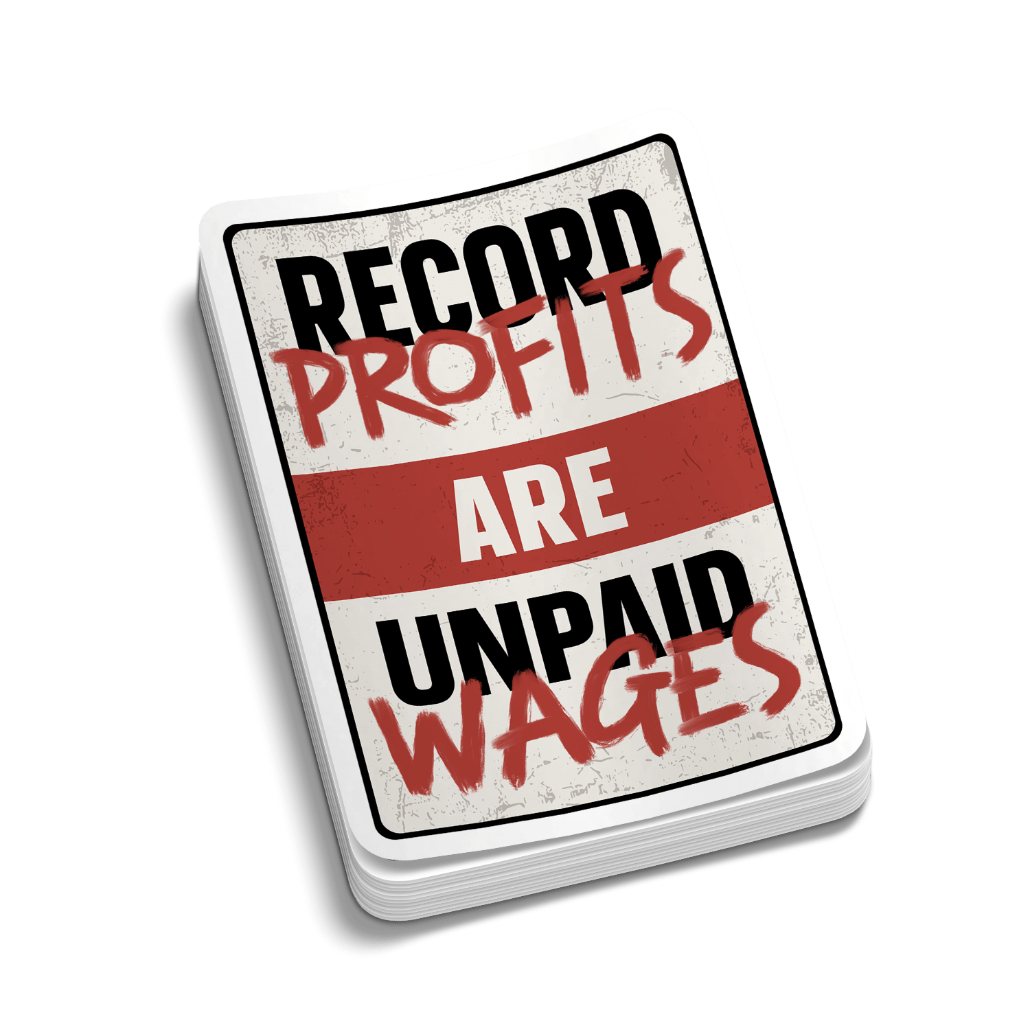 Unpaid Wages Hard Hat Decal Armed American Supply