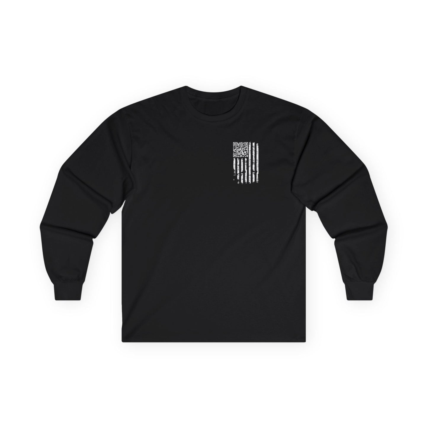 American Flag QR Code Long Sleeve Tee The Devil's Pickle