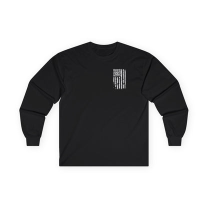 American Flag QR Code Long Sleeve Tee The Devil's Pickle
