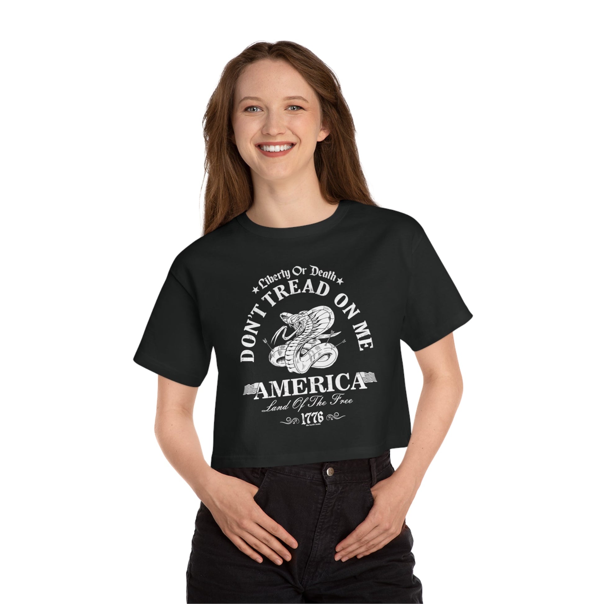 Don't Tread on Me Cropped T-Shirt The Devil's Pickle