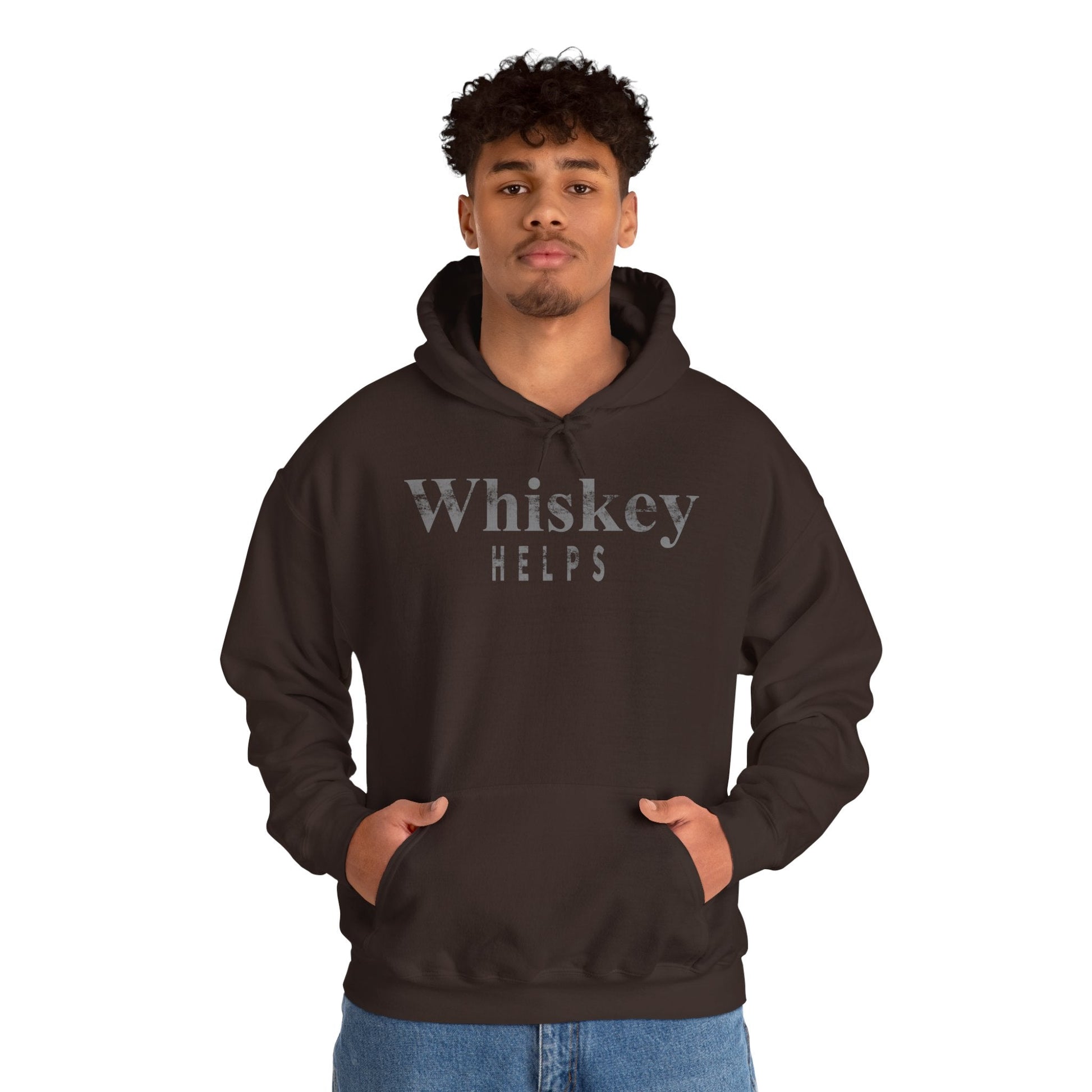 Whiskey Helps Hooded Sweatshirt The Devil's Pickle