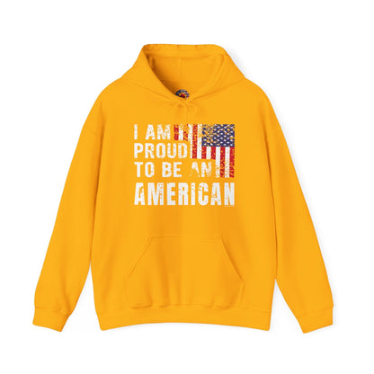 I Am Proud To Be An American Hooded Sweatshirt The Devil's Pickle
