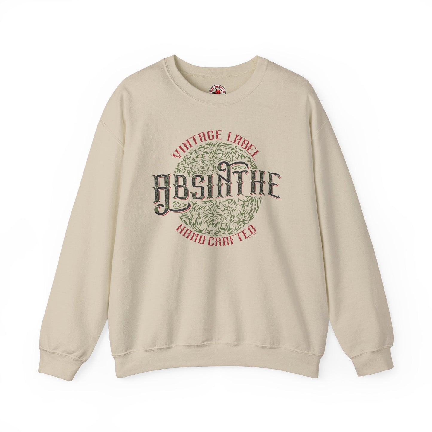 Vintage Label Absinthe Crewneck Sweatshirt The Devil's Pickle
