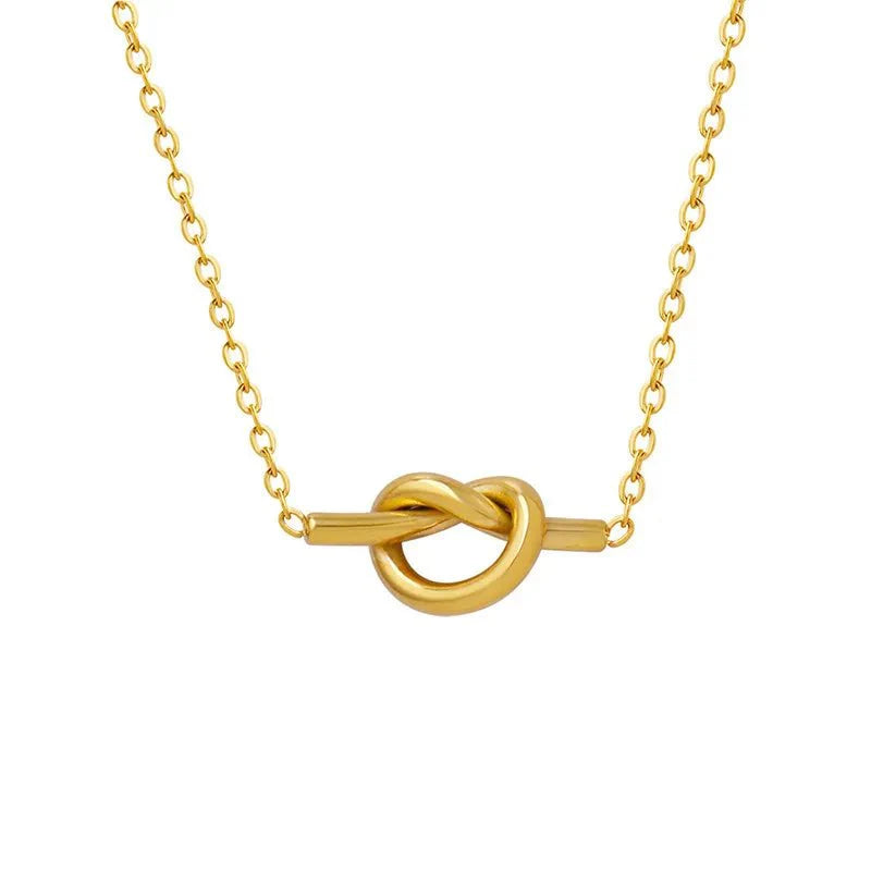 Solstice Knot Necklace Ivory Embers