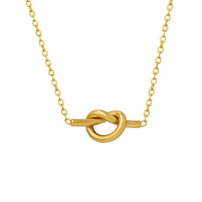 Solstice Knot Necklace Ivory Embers