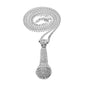 Hip-hop diamond-encrusted microphone necklaces.