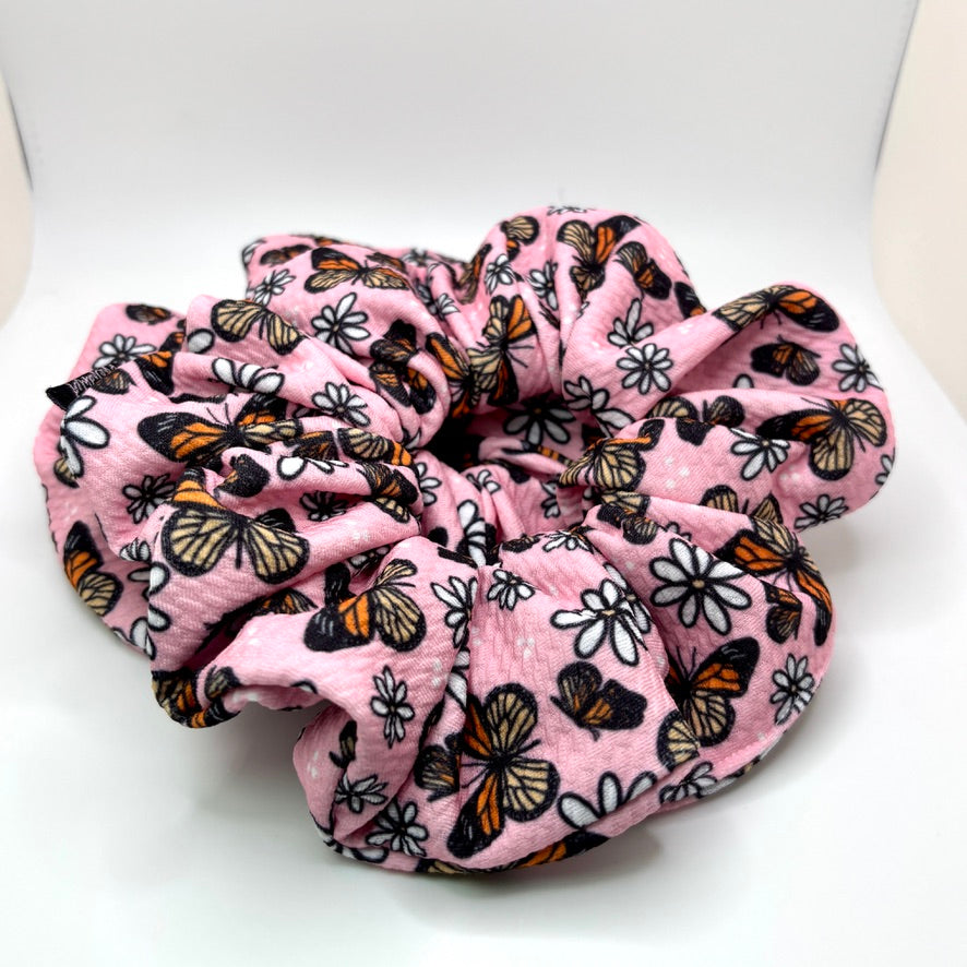 Pink Butterfly Summer Bullet Scrunchie Enchanted Scrunch