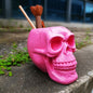 Black Skull Storage Pen Holder for Human Skull Makeup Pen