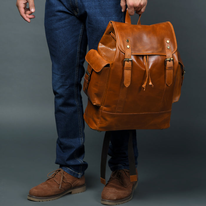 Earthen Leather Laptop Backpack Classy Leather Bags