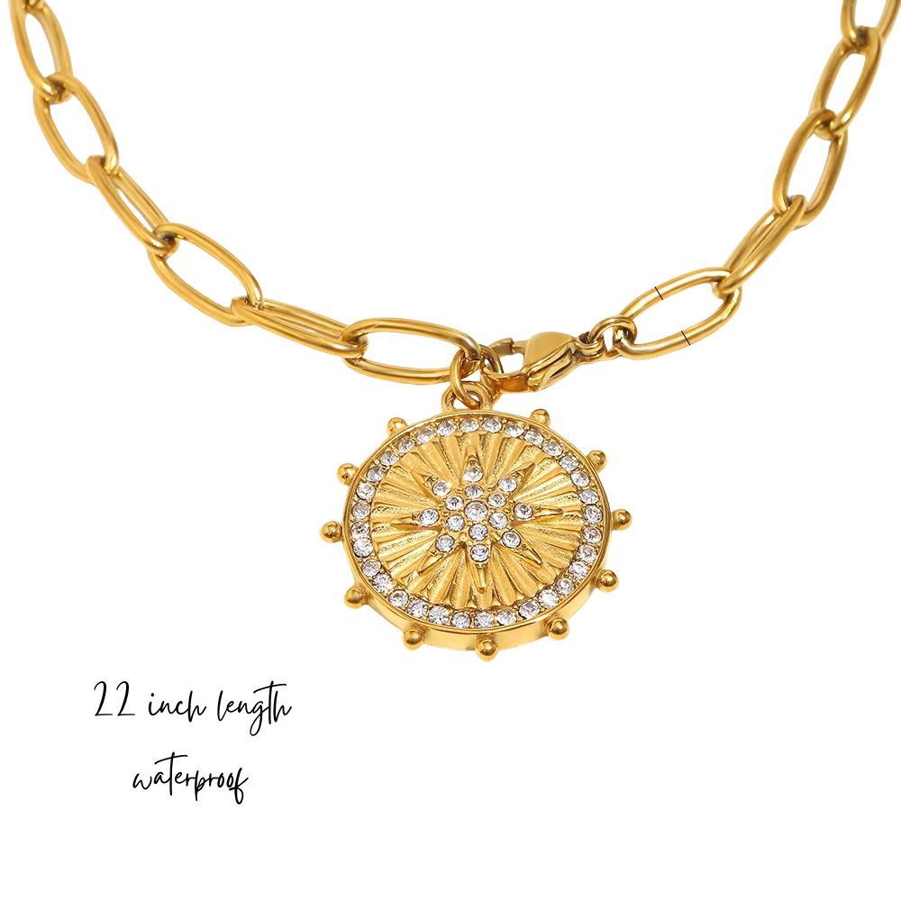 Sunburst Necklace - Stainless Steel Deep South Originals