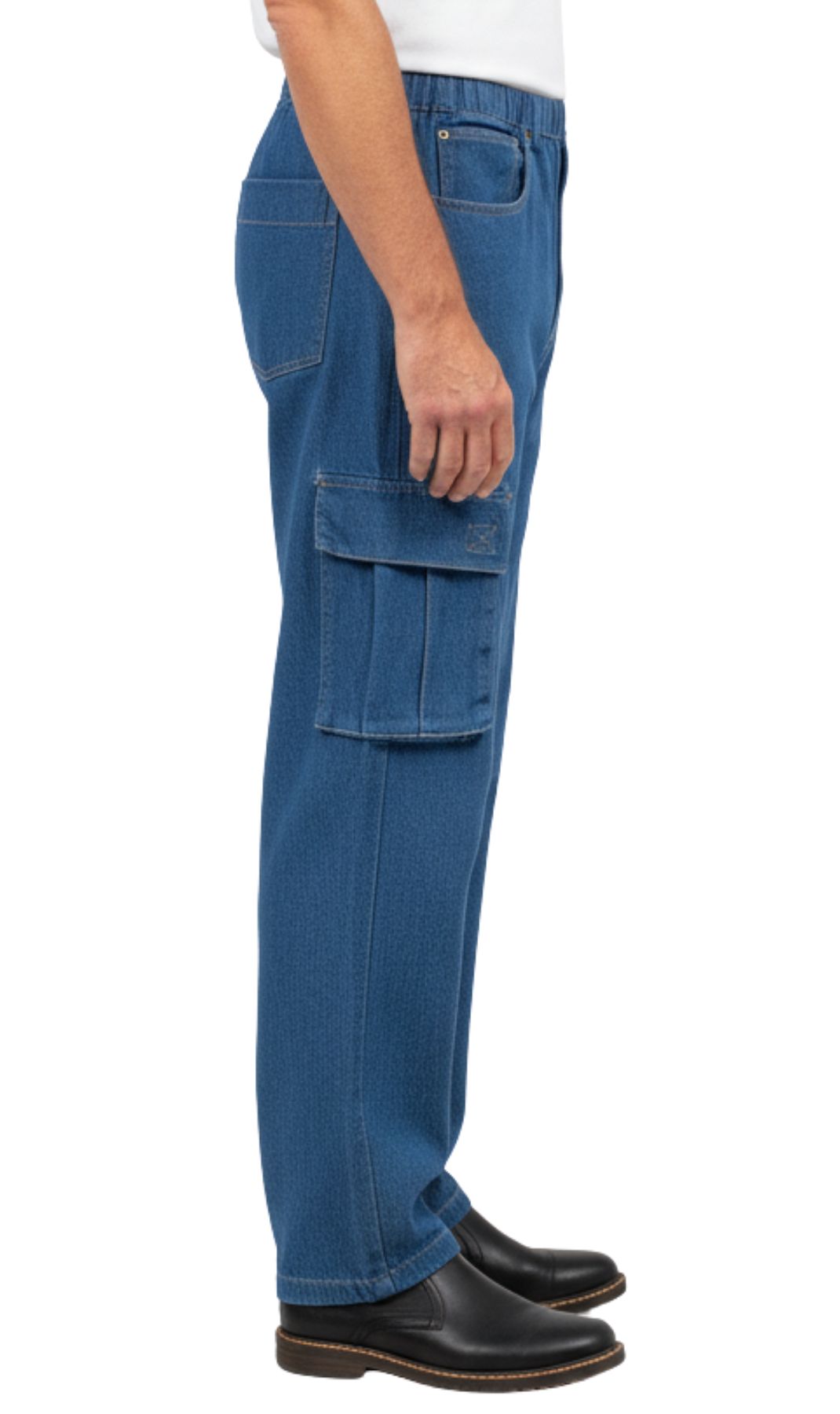 Men's Lightweight Double Cargo Pocket Pull-On Jeans TURTLE BAY APPAREL