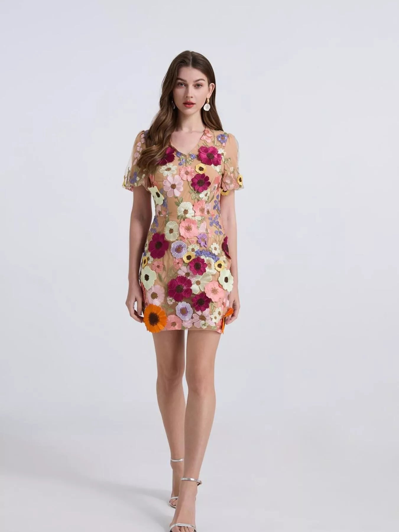Floral Puff Sleeve Mini Dress New Era Fashion LLc