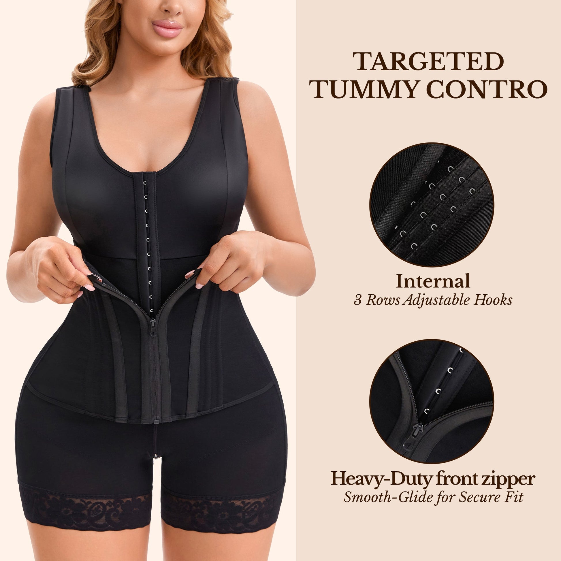 Fajas Colombianas Moldeadoras Overbust Shapewear For Women Tummy Control Full Body Shaper & Butt Lifter Post Surgery Compression Garment See size chart under “more details” The Fashion Celestial