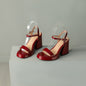Women's Round Toe Chunky Heel Sandals – Buckle Strap Block Heel FitiqueFit