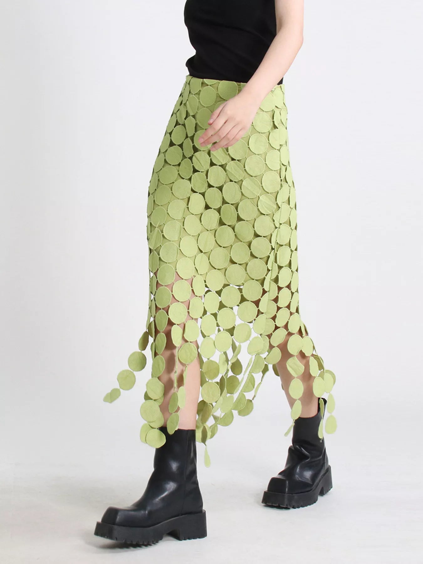 Fringe Midi Skirt See size chart under “more details” The Fashion Celestial