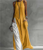 Off-Shoulder Color-Block Flared Maxi Dress with Pockets | 5 Colors FitiqueFit