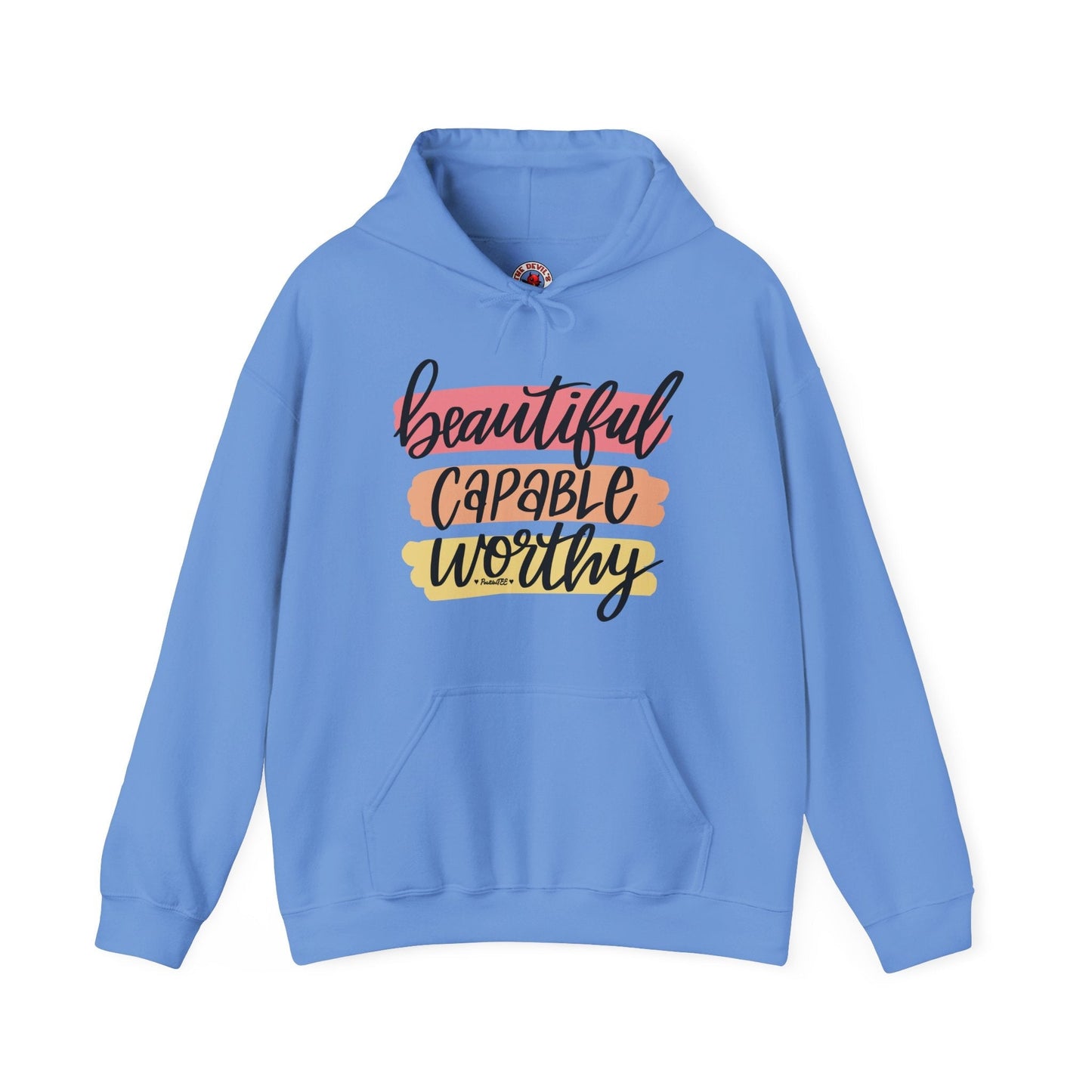 Beautiful Capable Worthy Hooded Sweatshirt The Devil's Pickle