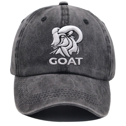 GOAT Ram Embroidered Vintage Washed Baseball Cap – Adjustable Unstructured Low Profile Hat FitiqueFit