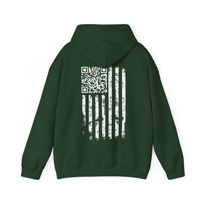 American Flag QR Code Hooded Sweatshirt The Devil's Pickle