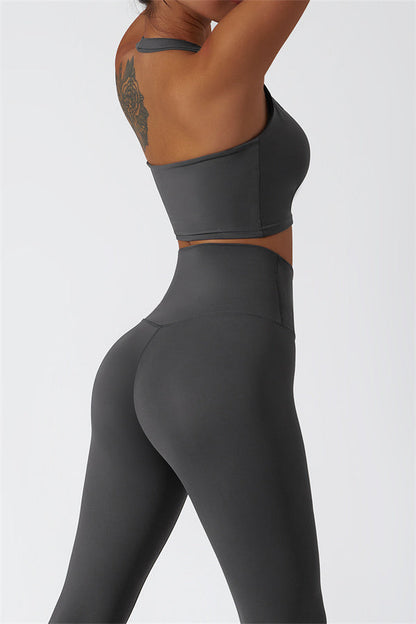 The Seraphine Halter Crop Top Leggings 2-Piece Set Fitglutes Activewear Gymwear Sportswear & Workout Clothes