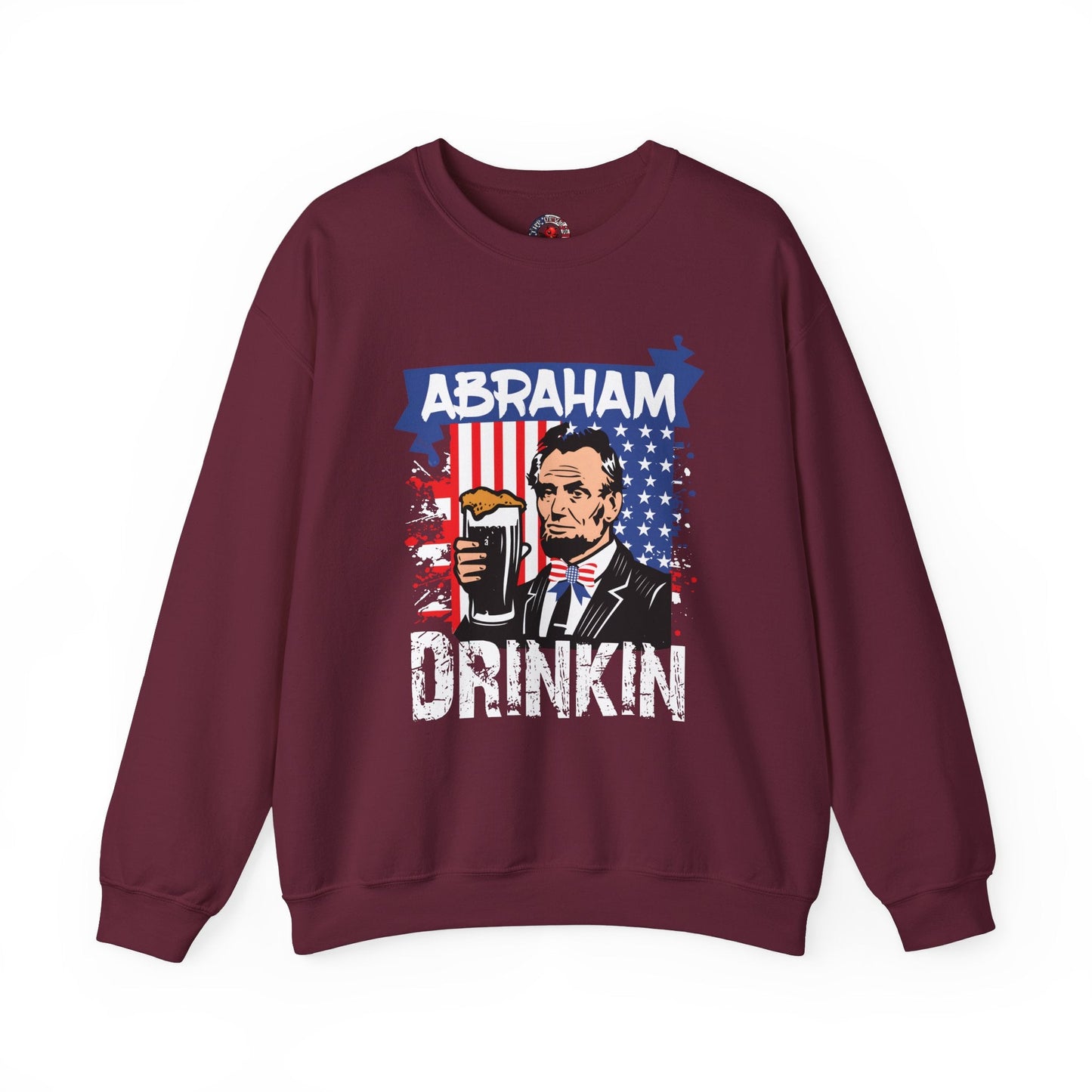 Abraham Drinking Crewneck Sweatshirt The Devil's Pickle