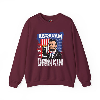 Abraham Drinking Crewneck Sweatshirt The Devil's Pickle