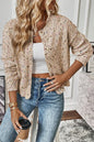 Confetti Button Up Long Sleeve Cardigan New Era Fashion LLc