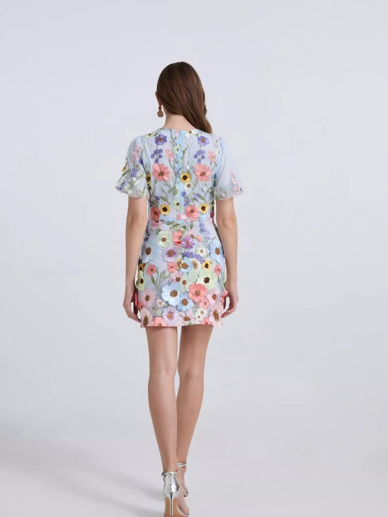 Floral Puff Sleeve Mini Dress New Era Fashion LLc
