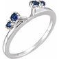 14K White Natural Blue Sapphire Wrap-Style Ring Enhancer Ethereal Legacy Boutiques