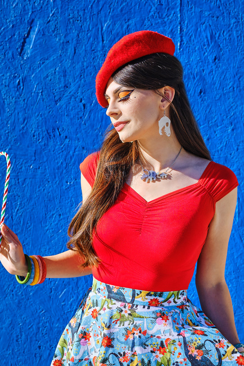 Isabel Top in Red Retrolicious
