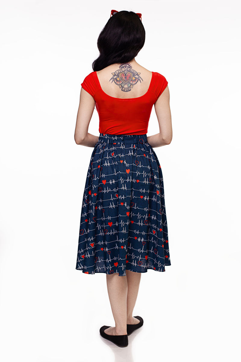 Doris Skirt in Heartbreaker - Small only Retrolicious