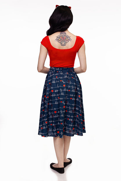 Doris Skirt in Heartbreaker - Small only Retrolicious