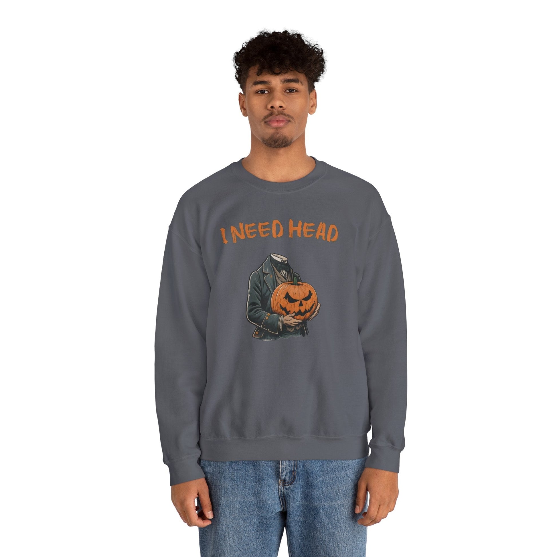 I Need Head Crewneck Sweatshirt The Devil's Pickle