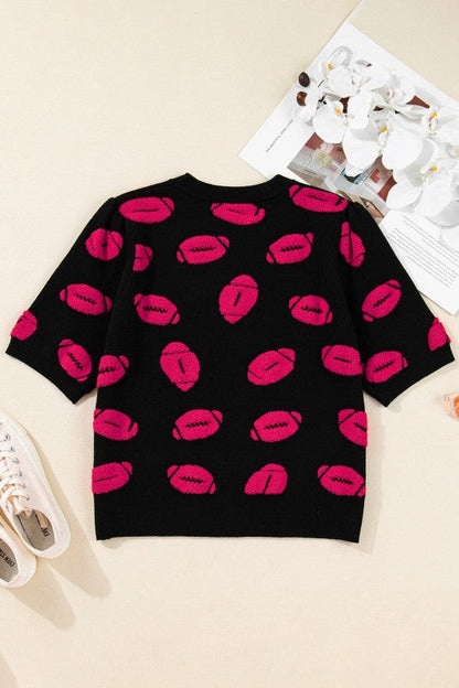 Game Day Football Short Sleeve Sweater Shop Style & More | Fresh Looks, Everyday Deals & Free Shipping
