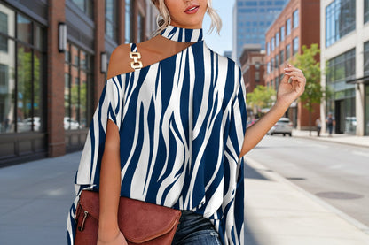 Women's V-Neck Printed Off-Shoulder Vest Top | 6 Prints S–XXL FitiqueFit