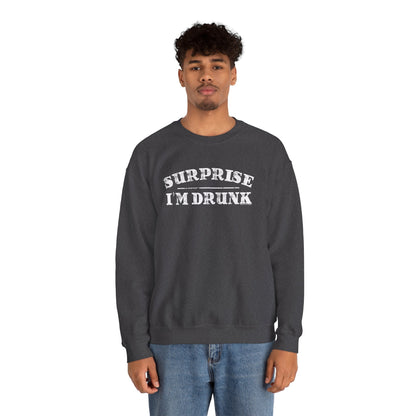 Surprise I'm Drunk Crewneck Sweatshirt The Devil's Pickle