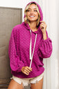 BiBi Brushed Checker Drawstring Long Sleeve Hoodie West2East Surf