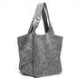 Large Capacity Retro PU Tote Bag For Women - Spacious & Stylish Handbag With Handy Front Pocket For Work, Travel & Everyday Chic NovaCart