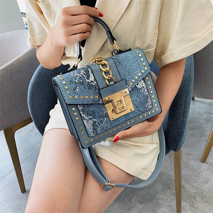 Fashion snake pattern handbag See size chart under “more details” The Fashion Celestial