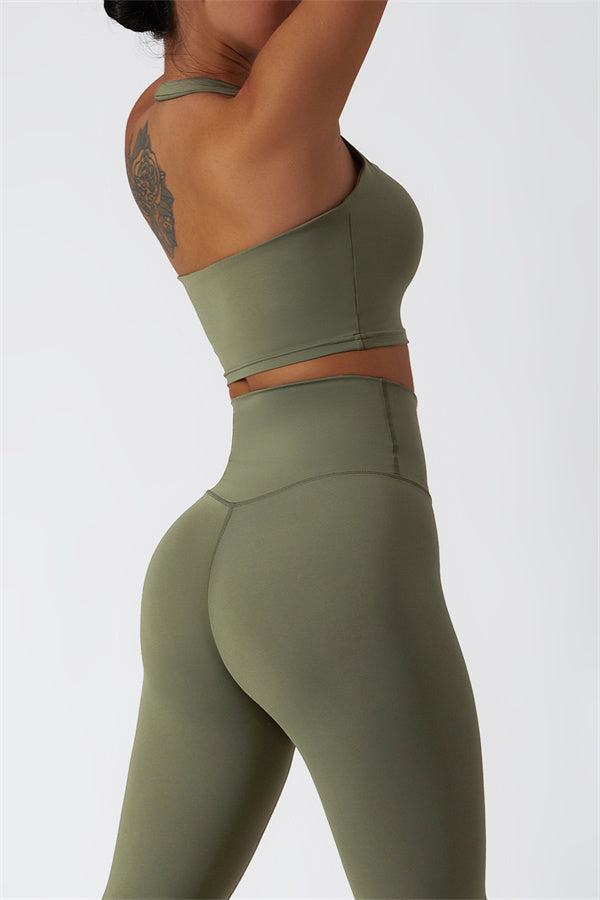 The Seraphine Halter Crop Top Leggings 2-Piece Set Fitglutes Activewear Gymwear Sportswear & Workout Clothes