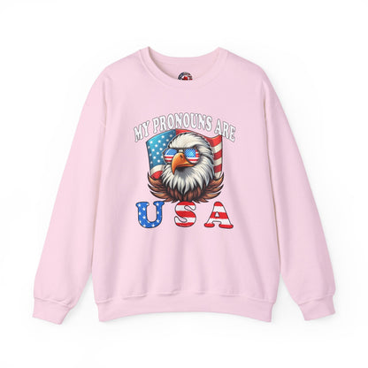 My Pronouns Are U.S.A Crewneck Sweatshirt The Devil's Pickle
