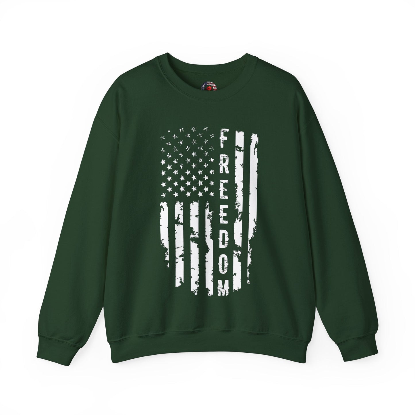 Freedom American Flag Crewneck Sweatshirt The Devil's Pickle