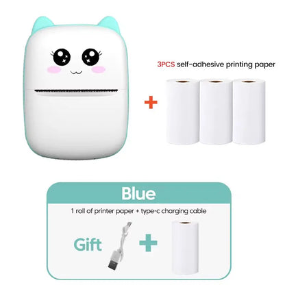 Compact and Colorful Mini Thermal Printer: Bluetooth Wireless Portable Pocket Label Maker for Stickers