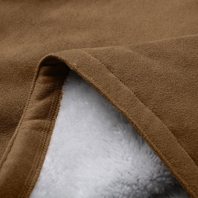 Sherpa-Lined Duffle Toggle Jacket with Hood — Warm Hooded Fleece Coat FitiqueFit