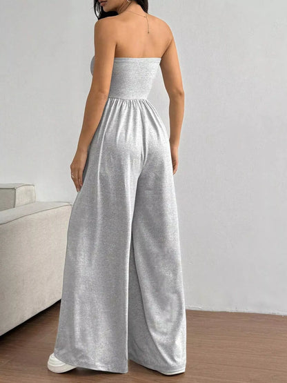 Effortless Chic Tube Top Wide Leg Jumpsuit New Era Fashion LLc