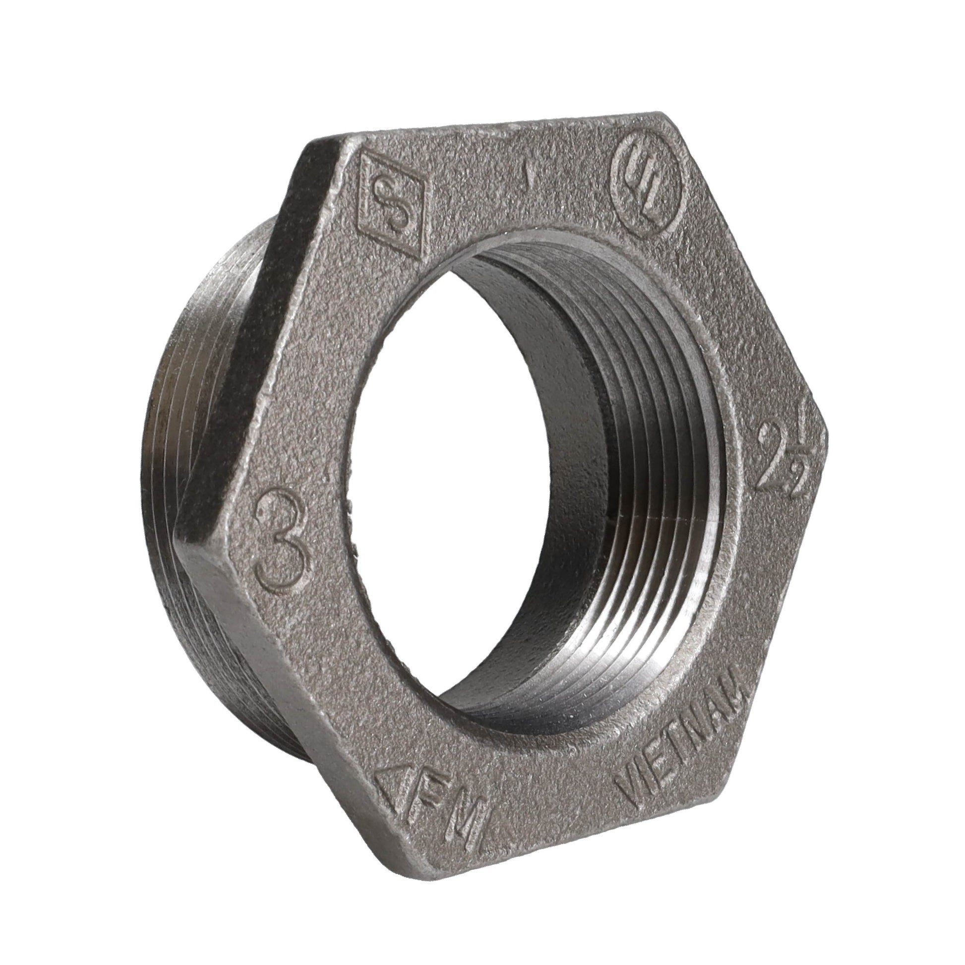 3 in. x 2 1/2 in. Black Bushing PIPE DECOR