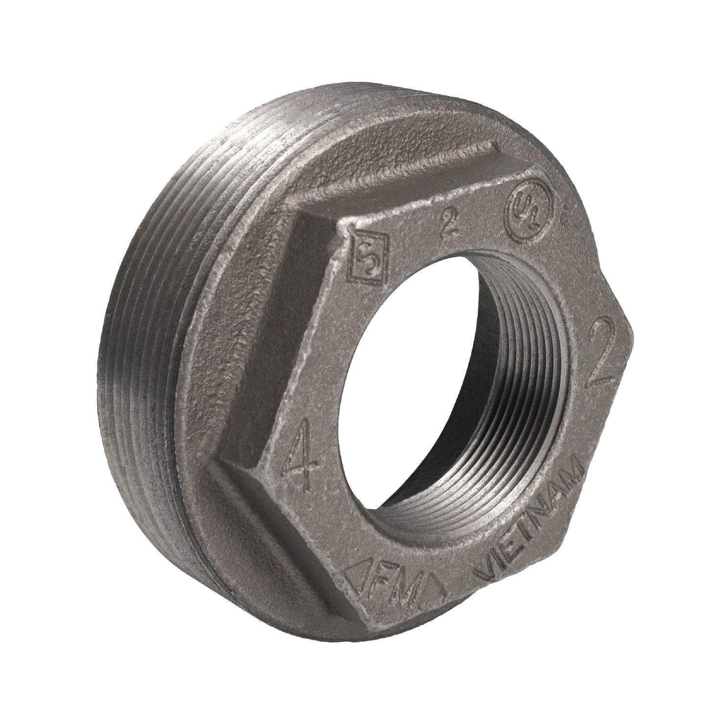 4 in. x 2 in. Black Bushing PIPE DECOR