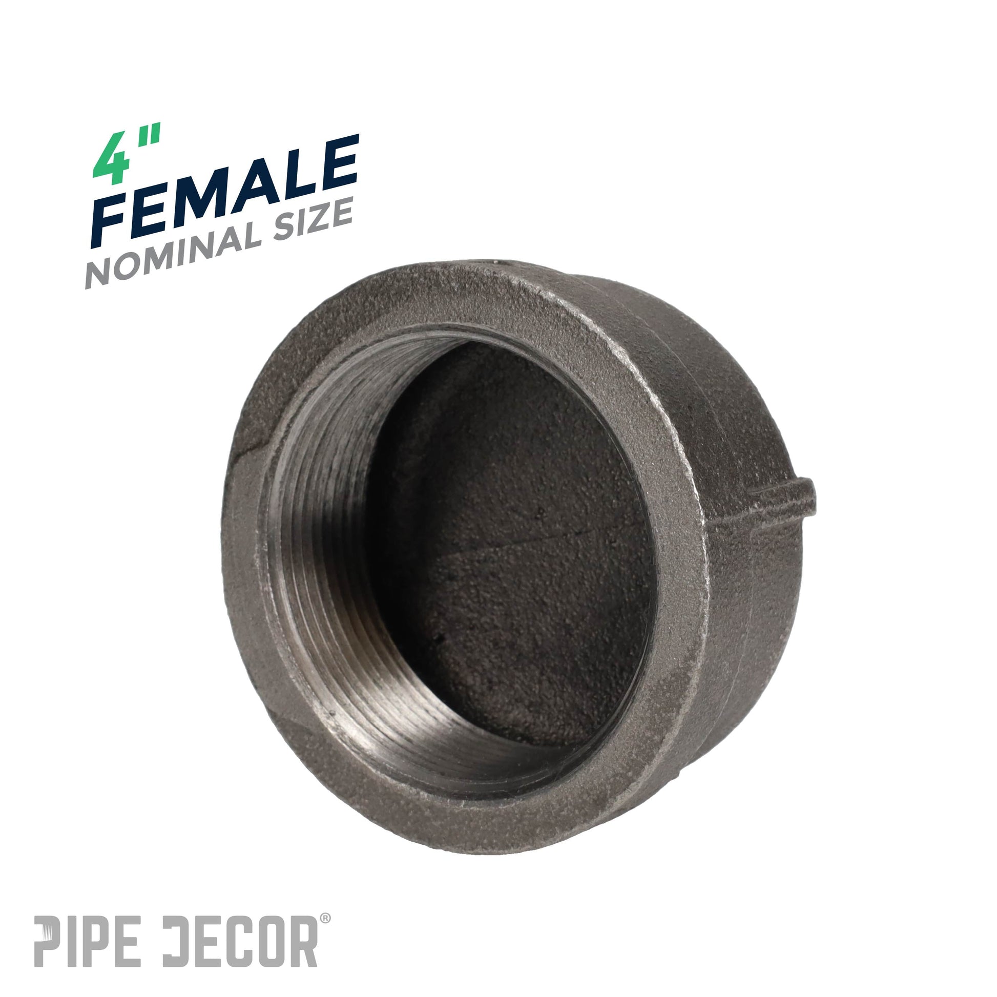 4 in. Black Cap PIPE DECOR