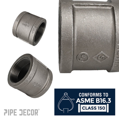 2 1/2 in. Black Coupling PIPE DECOR