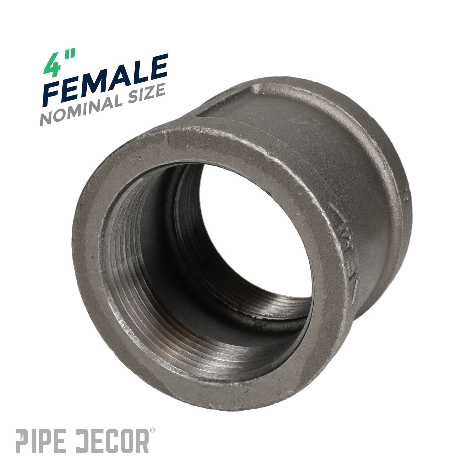 4 in. Black Coupling PIPE DECOR